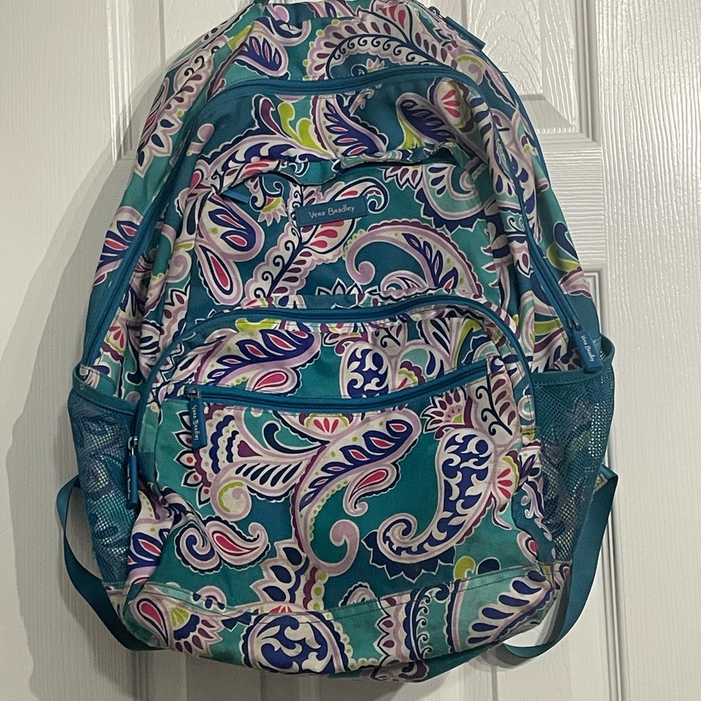 Vera Bradley Essential Backpack Waikiki Paisley Pattern Fair Condition